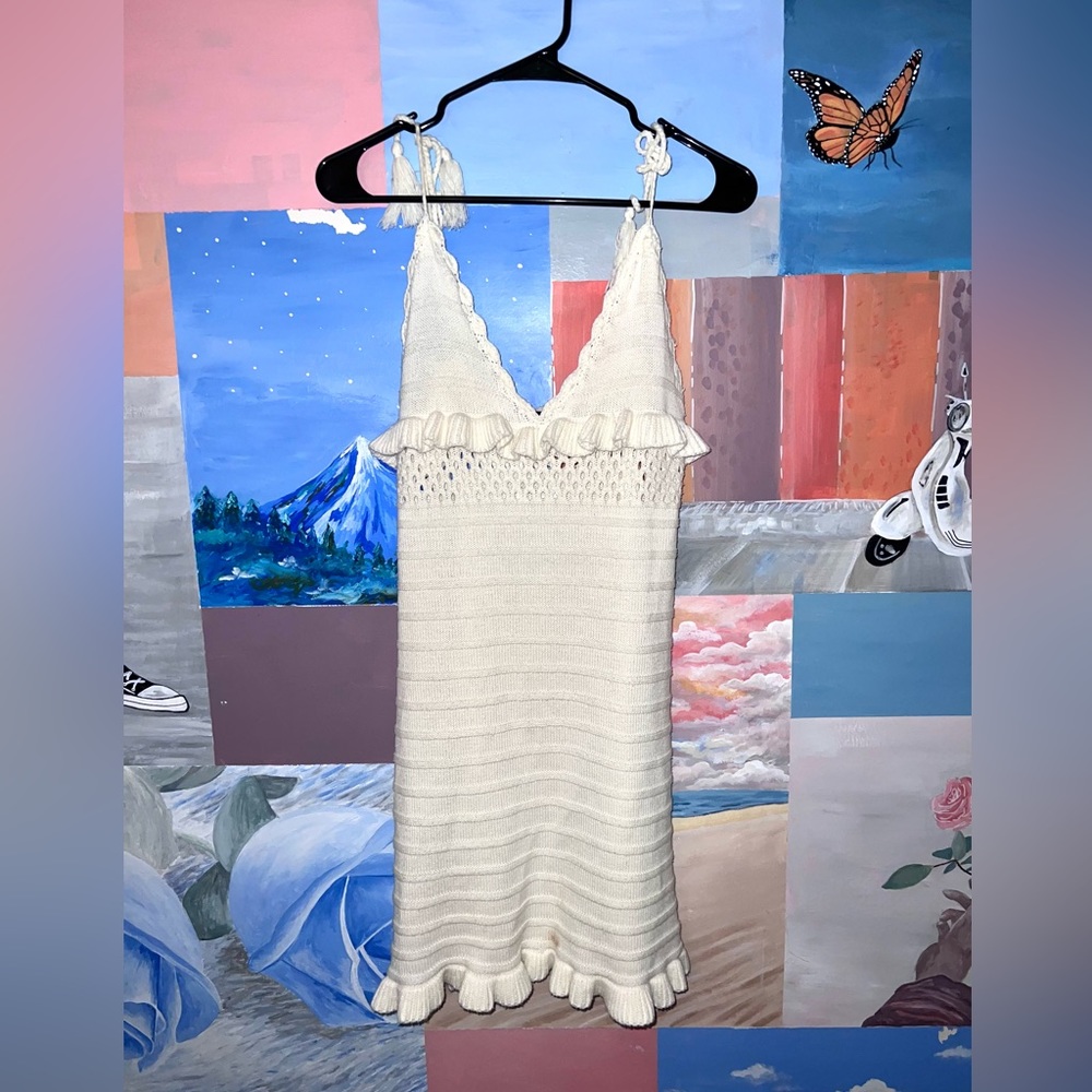 Gorgeous Knit Boutique Dress in white